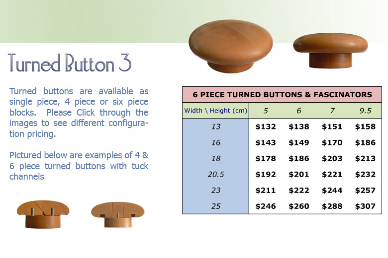 Turned Button 3 3